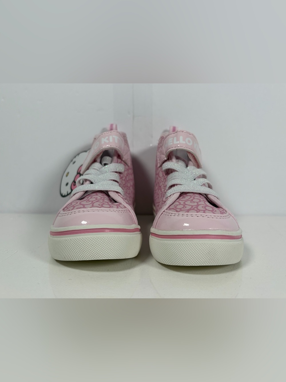 Sanrio Hello Kitty Pink High Top Sneakers Girls Toddler Size 8 - Picture 4 of 13